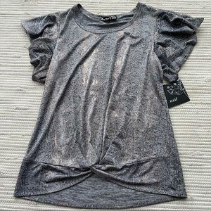 NWT Metallic Tunic Grey & Rose Gold Snake …